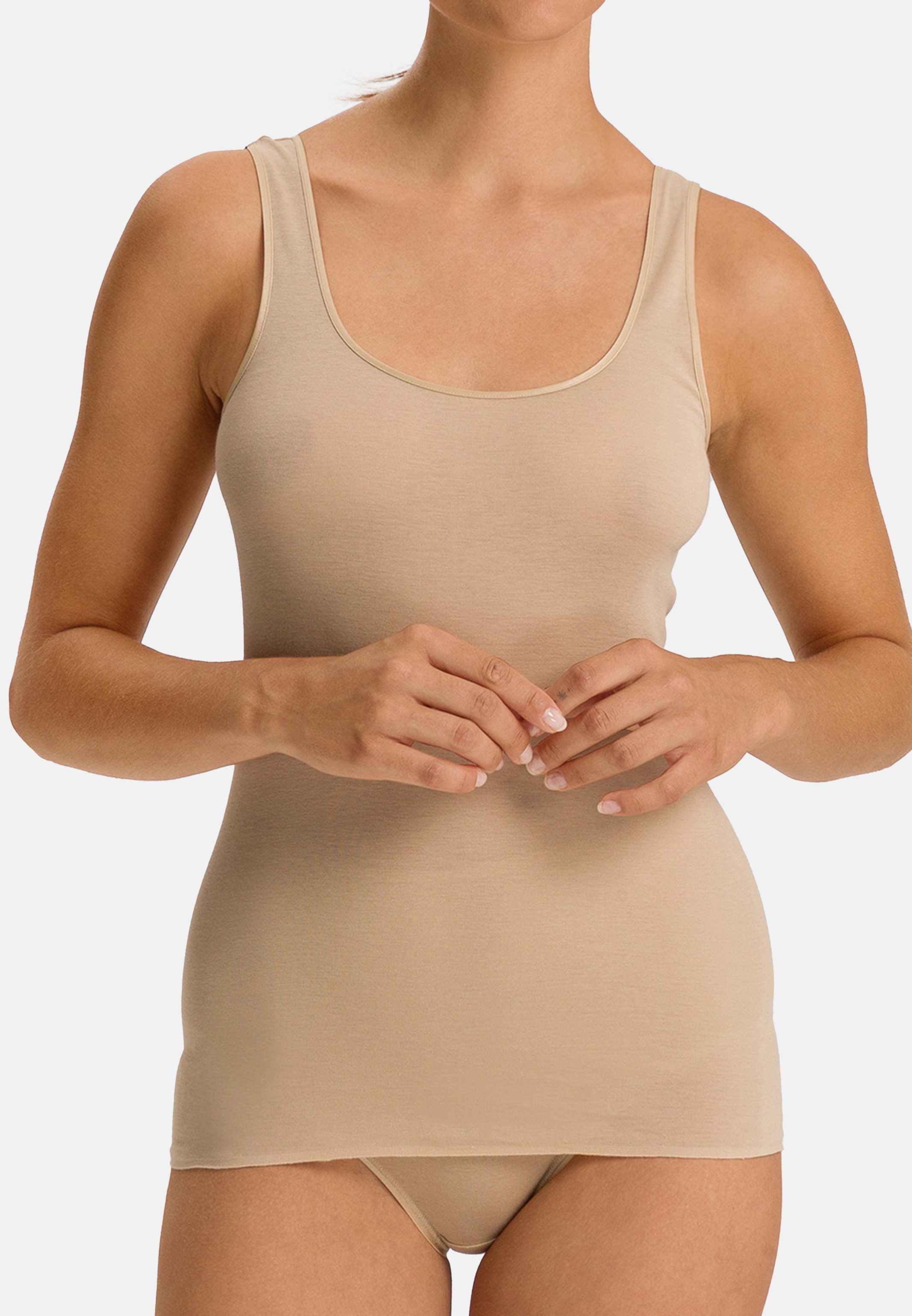 Hanro Unterhemd Cotton Seamless (1-St) Unterhemd / Top - Baumwolle - Atmungsaktiv - Angenehm auf der Haut