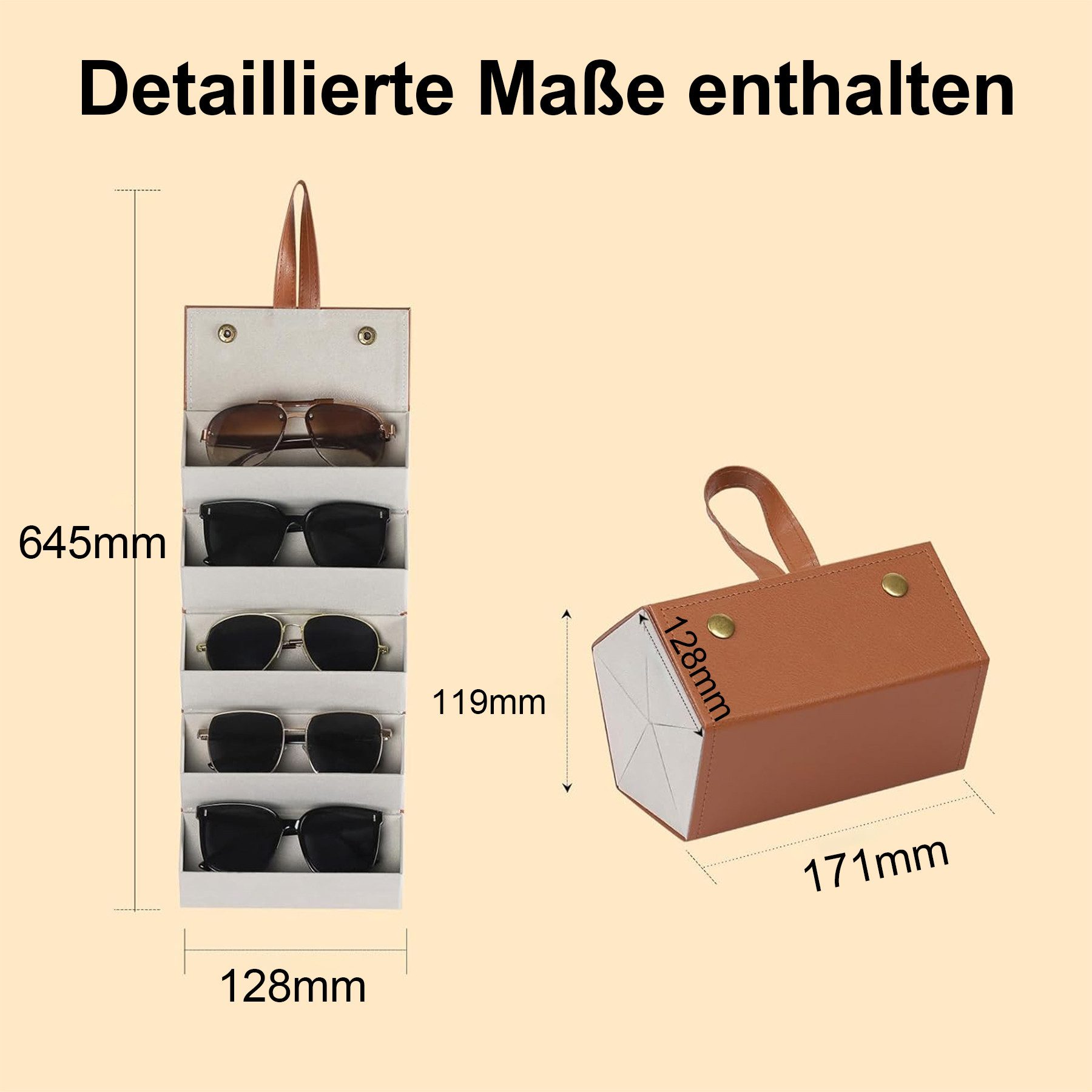 Mutig Brillenetui Brillenbox Faltbare Brillenablage 5-Fach Brillenaufbewahr günstig online kaufen