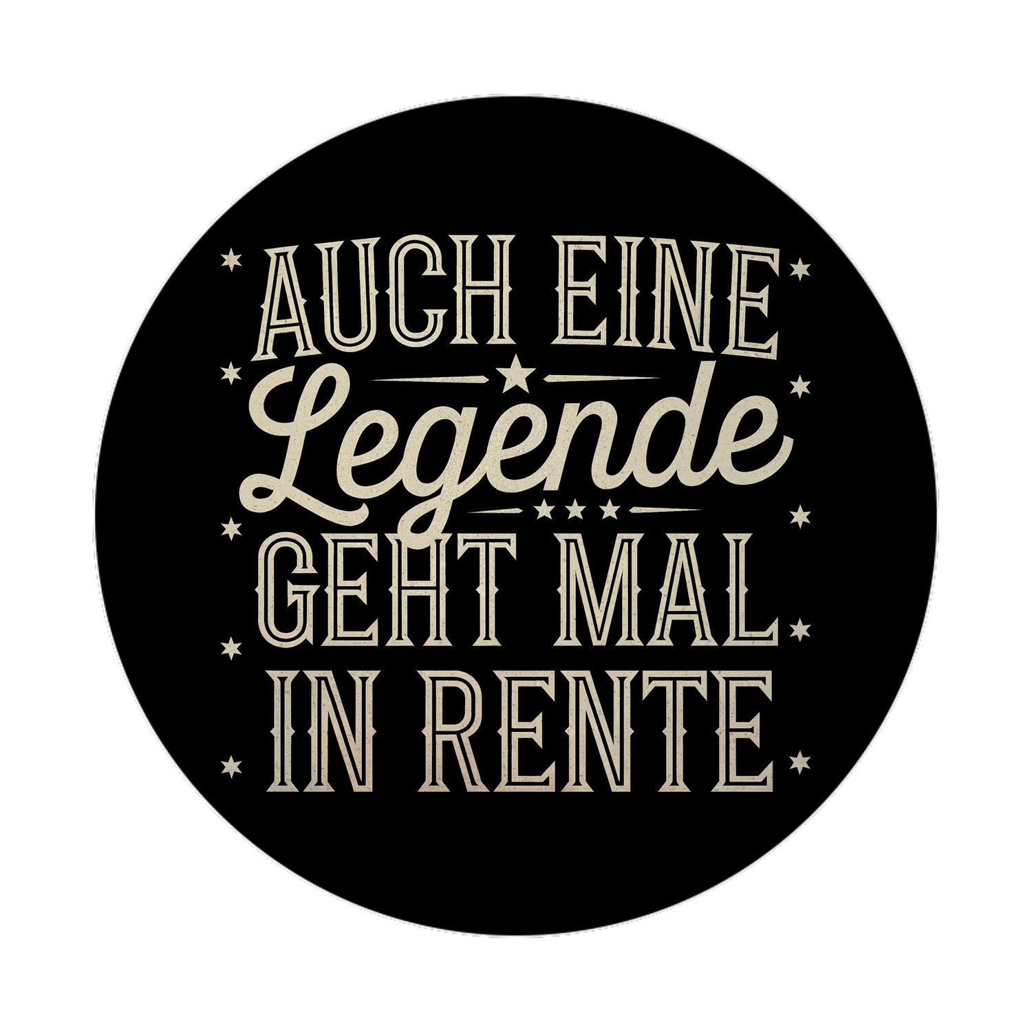 speecheese Magnet Ruhestand Rentenlegende mit Sternen Magnet