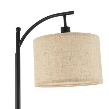 lux.pro Stehlampe, »Sunderland« mit Ablage am Gestell 180cm hoch 1xE27 Schwarz/Beige