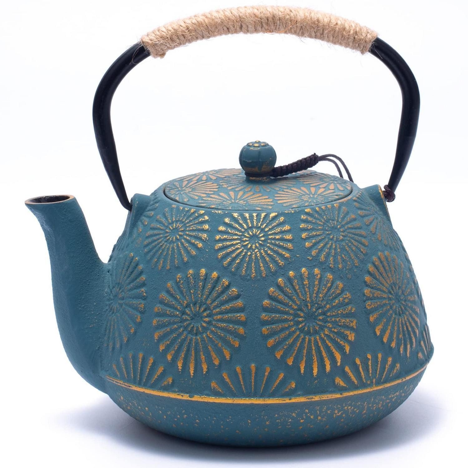 LuxusKollektion Teekanne Gusseisen Teekanne mit Infuser 1.2L