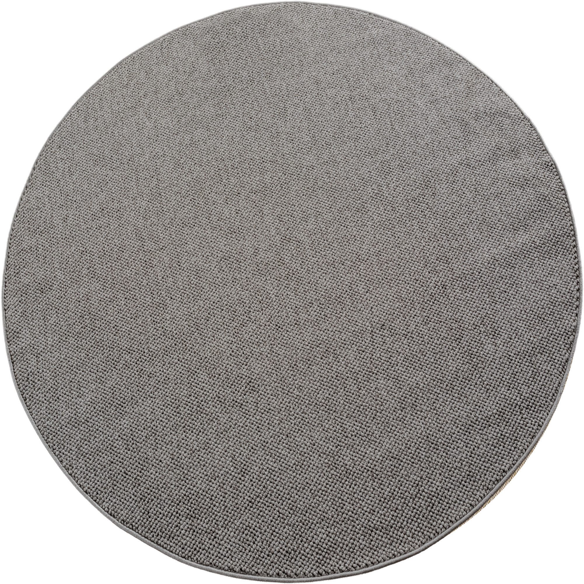 SIMPEX24 Designteppich Einfarbig Boucle Loop, Rund, Höhe: 7 mm, Teppich Wohnzimmer, Schlafzimmer, Gästezimmer