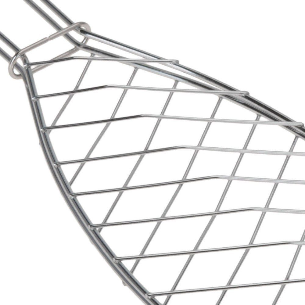 ToCi Grillguthalter 4 Stk. Fisch-Griller Holzgriff Fischbräter Fisch-Grillzange Fischzange, mit Holzgriff, klappbar – Bild 5 von 5