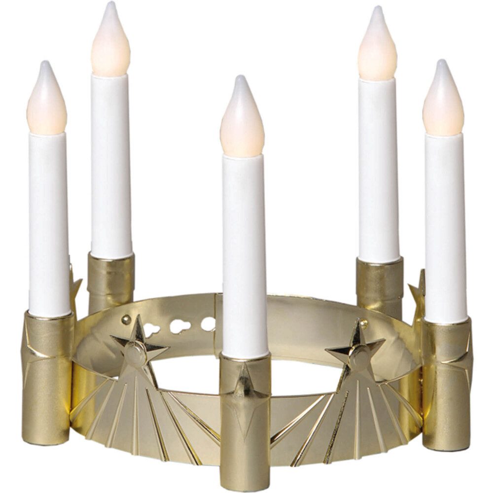Dekolicht "Luciakrone" 5-flammig, Kunststoff, gold, 190x190mm