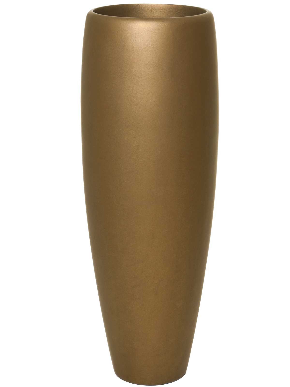 VIVANNO Pflanzkübel Fiberglas XELA Rund - Antikgold Matt (1 St), 34x92 cm