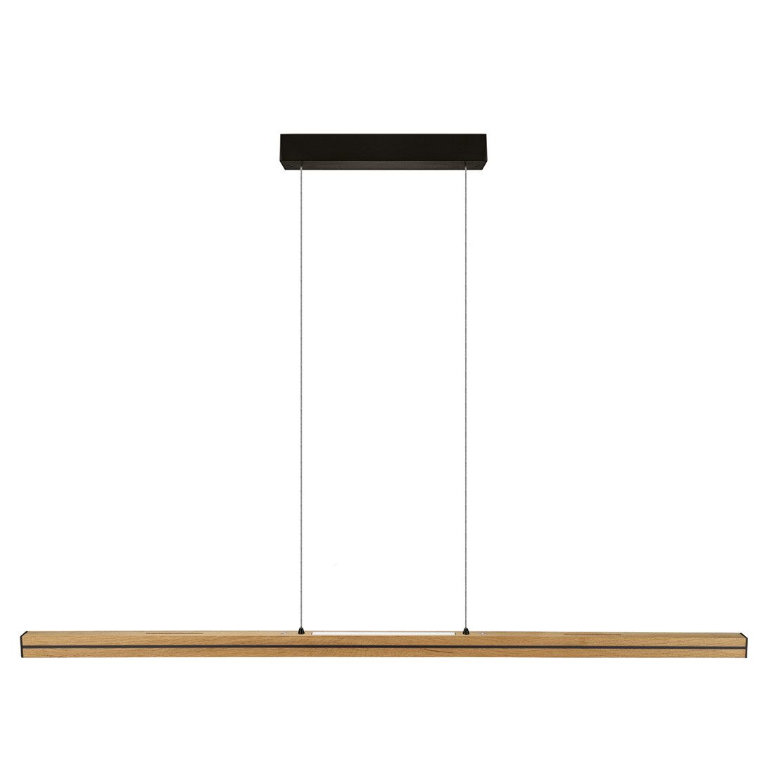 HerzBlut LED-Hängeleuchte Dana mit Rollizug, Alu LED-Leiste Acryl satiniert