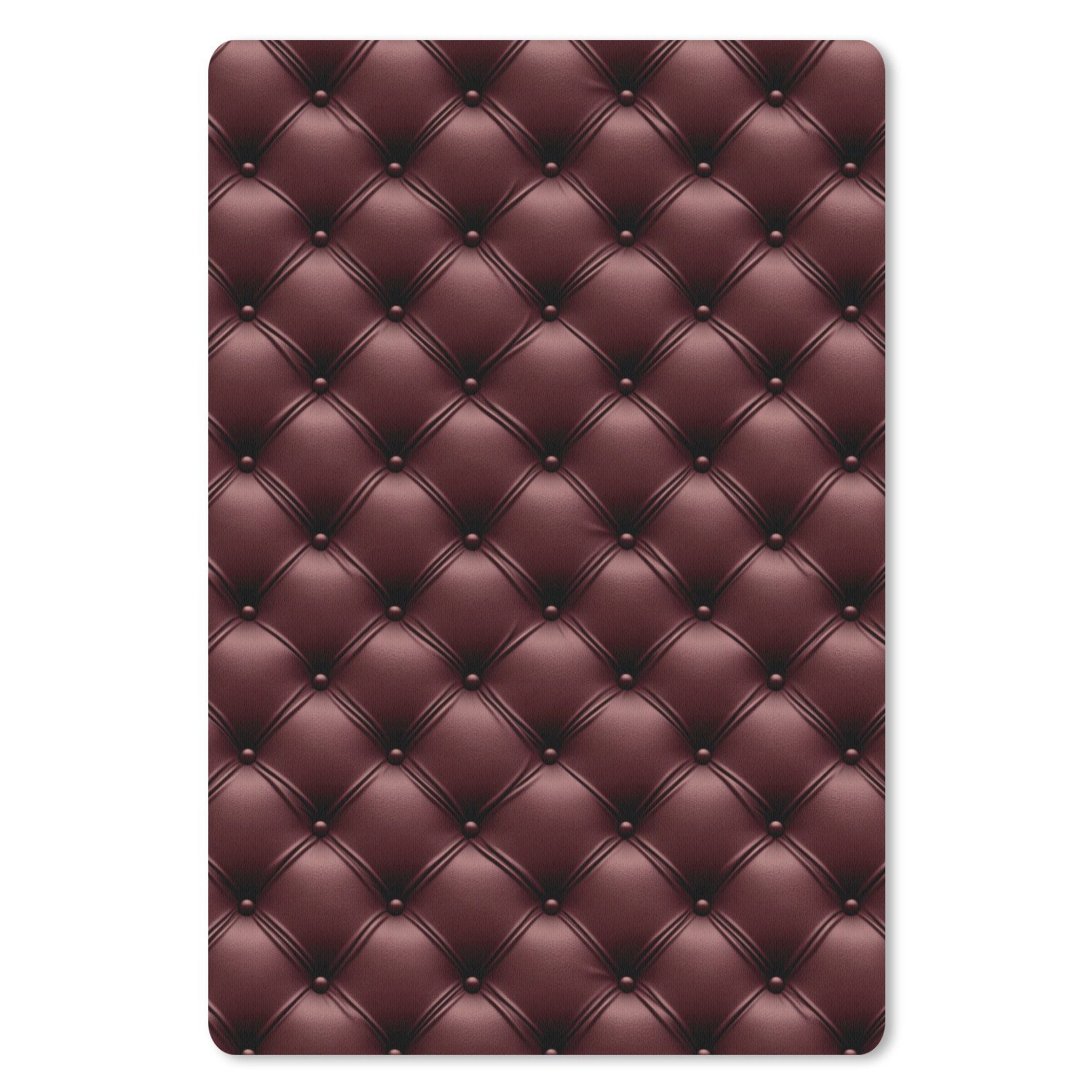 MuchoWow Mauspad Leder - Muster - Bordeaux (1-St), Mousepad, Office und Gaming Zubehör, Desk Mat, 17x28 cm
