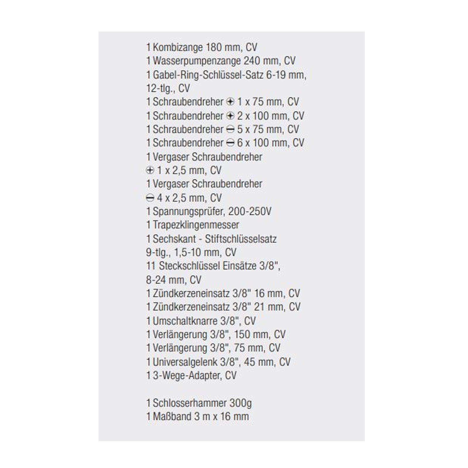 kwb Werkzeugset Werkzeug-Koffer inkl. Werkzeug-Set, 51-teilig,robust hochwertig, (Set)