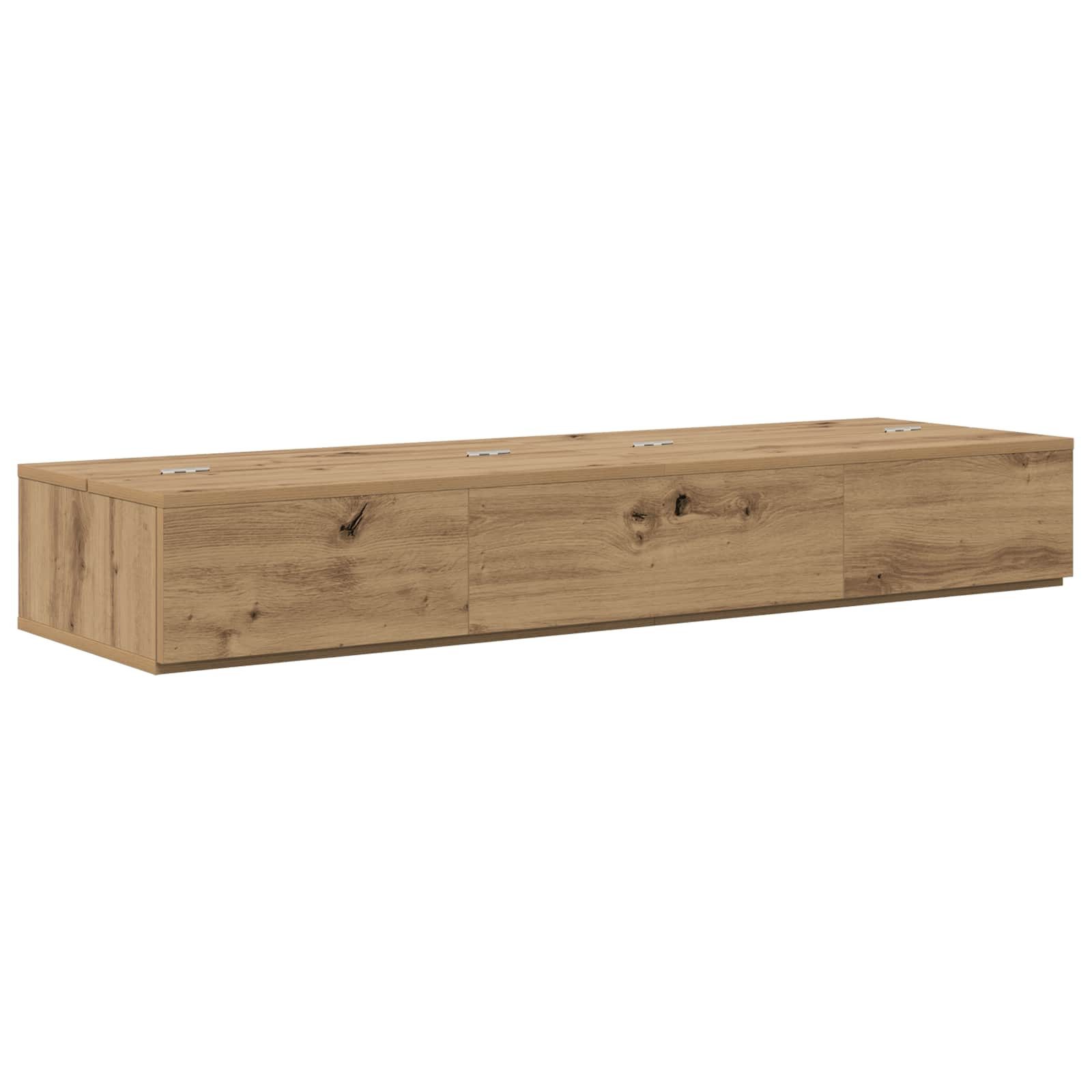 vidaXL Arbeitstisch Studiotisch Artisan-Eiche 152 x 40 x 19,5 cm Holzwerkstoff (1-St)