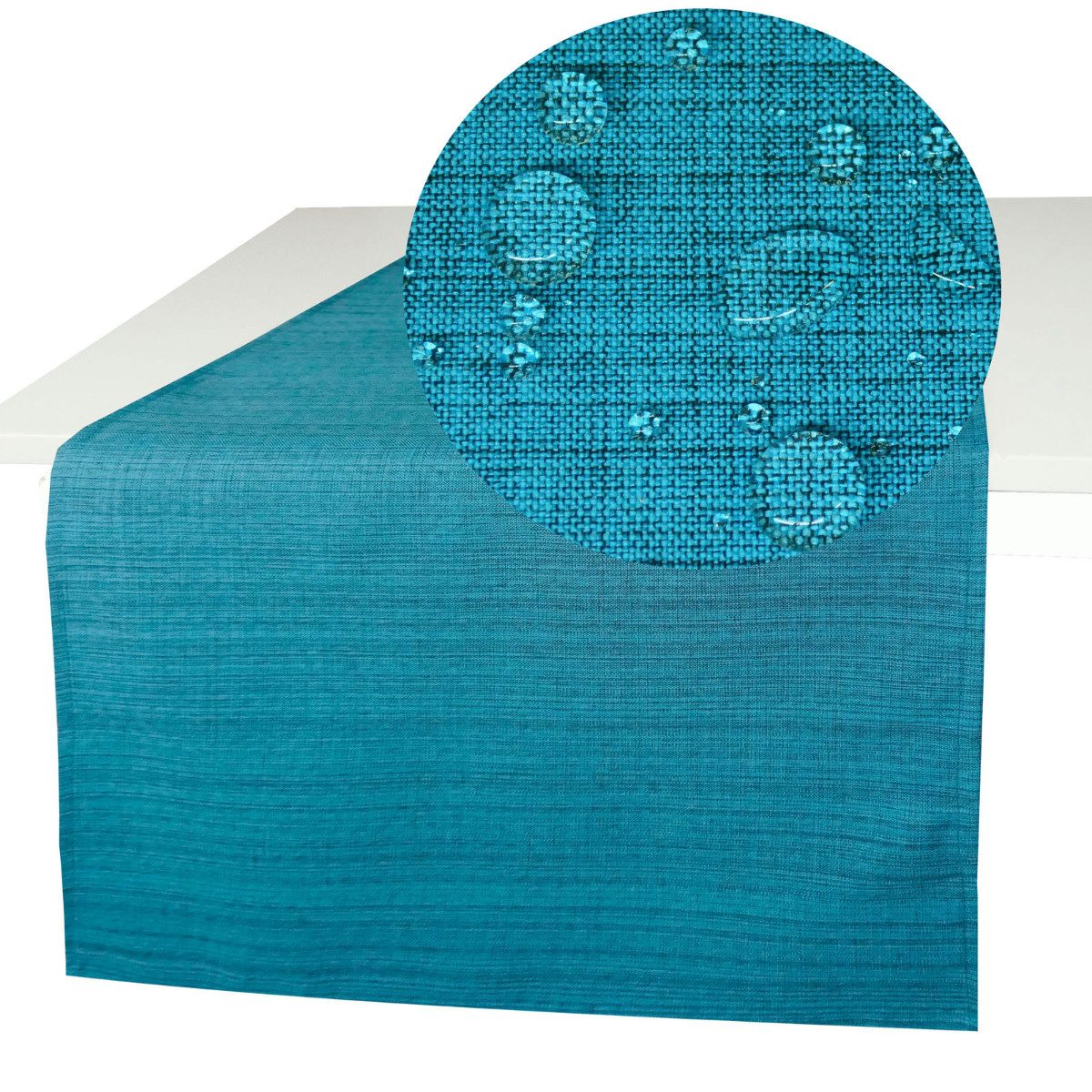 Tischdecke SAISON Outdoor Türkis 40x140 Tischläufer günstig online kaufen