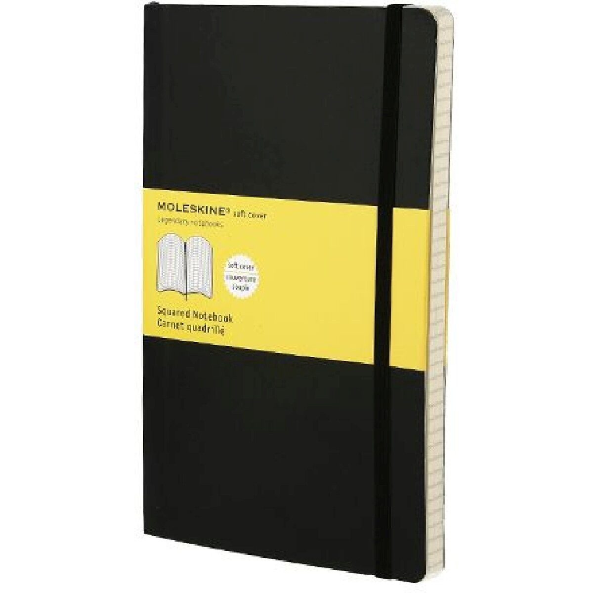 MOLESKINE Notizbuch Notizbuch L A5 13x21cm kariert Softcover schwarz