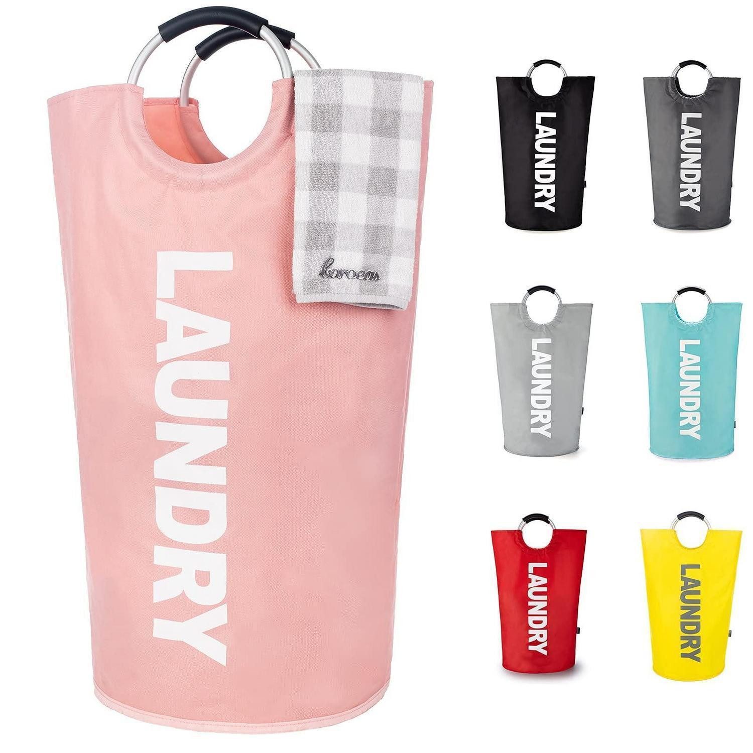 LuxusKollektion Wäschekorb Wäschekorb Wäschesammler Wäschebox Griffe 90L Rosa