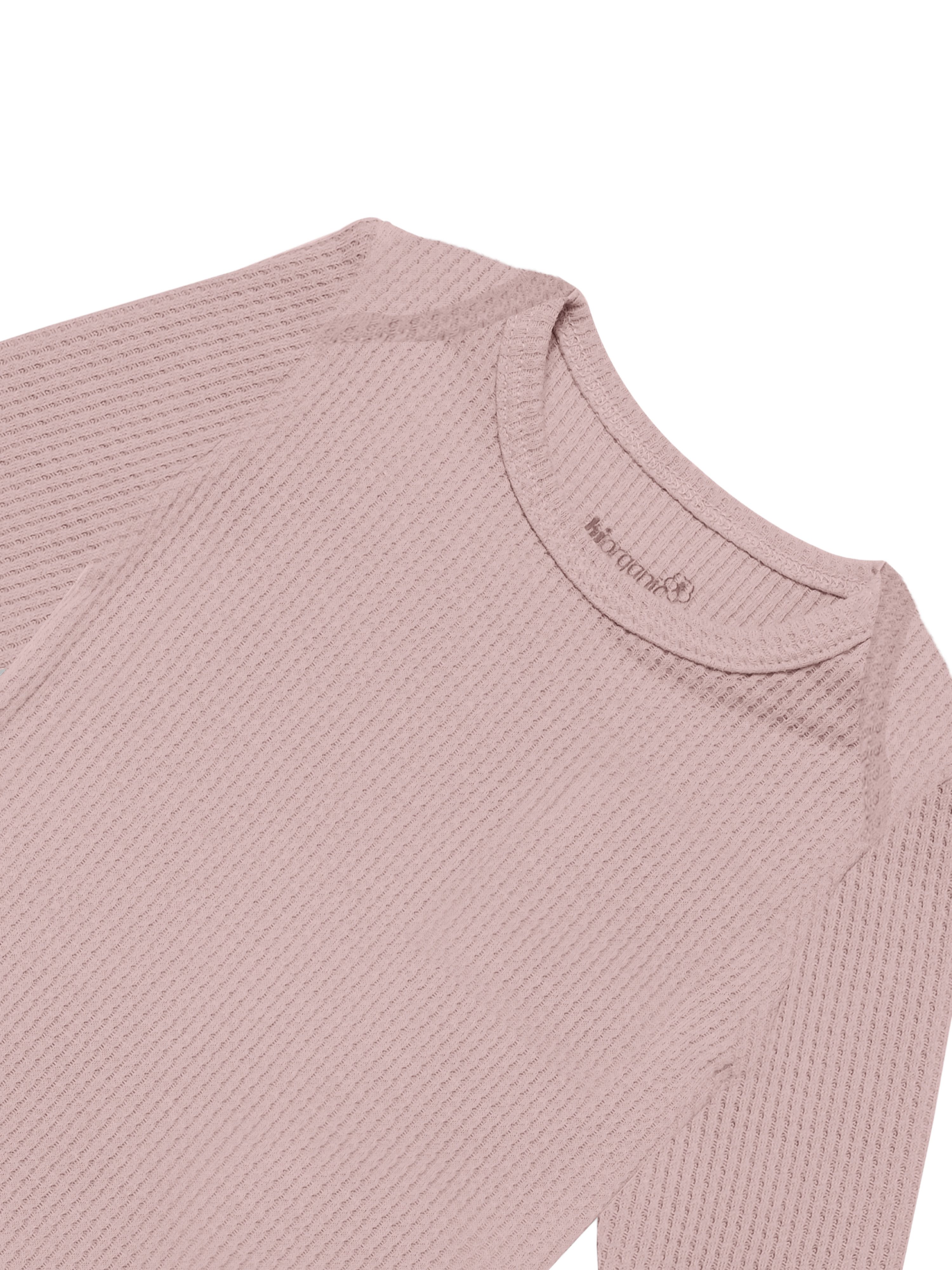biorganic Langarmbody Waffle (3er Pack) Mehrfarbig Unisex, Baby Body für Jungen und Mädchen (Set, 4-tlg., 3er-Pack Bodys & 1 Beutel) Waffelmuster, Bio-Baumwolle, Größe 56 - 86