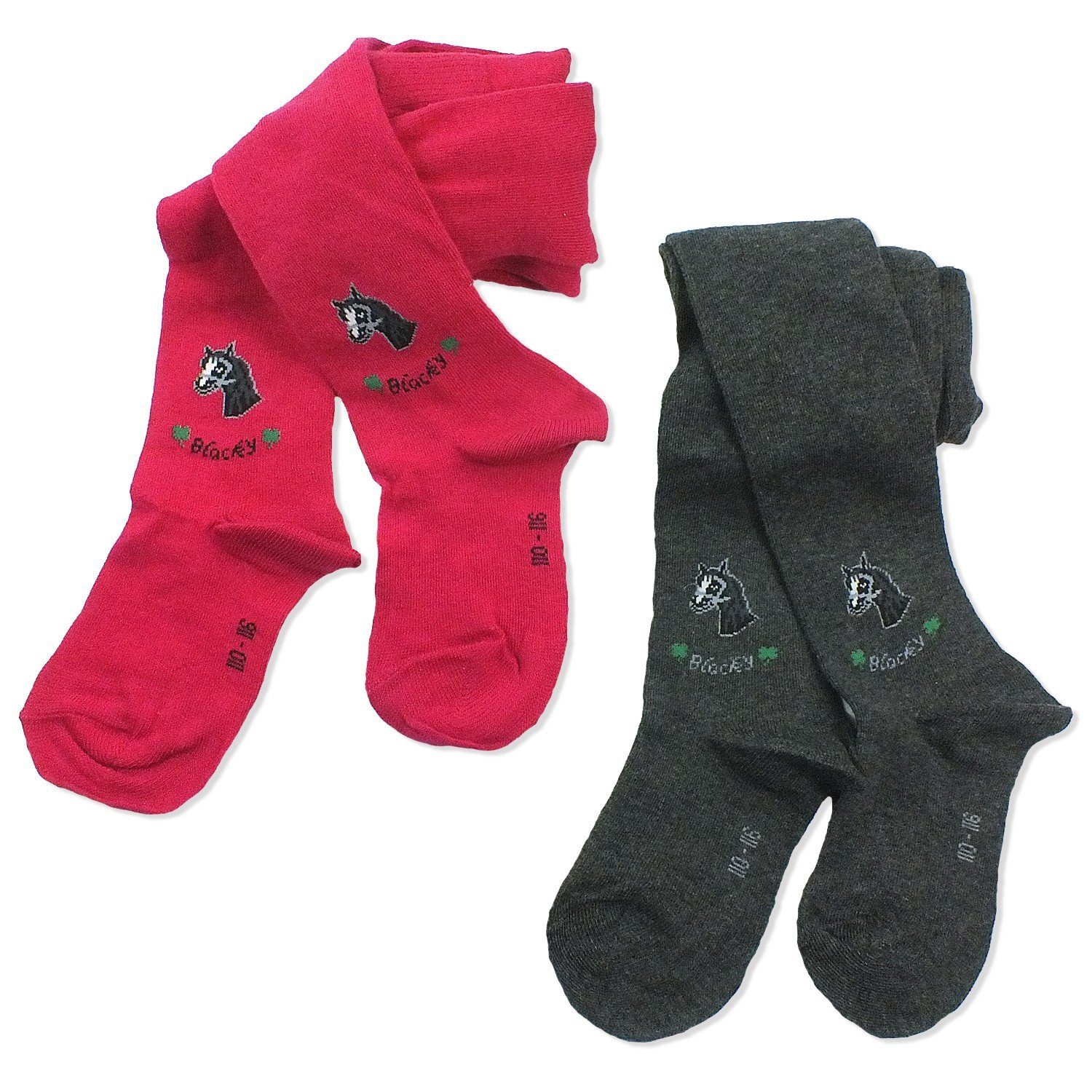 Camano Strickstrumpfhose (Set 2 St. 2 Paar) 2er Pack Kinder Mädchen Jungen Strumpfhosen Baumwolle
