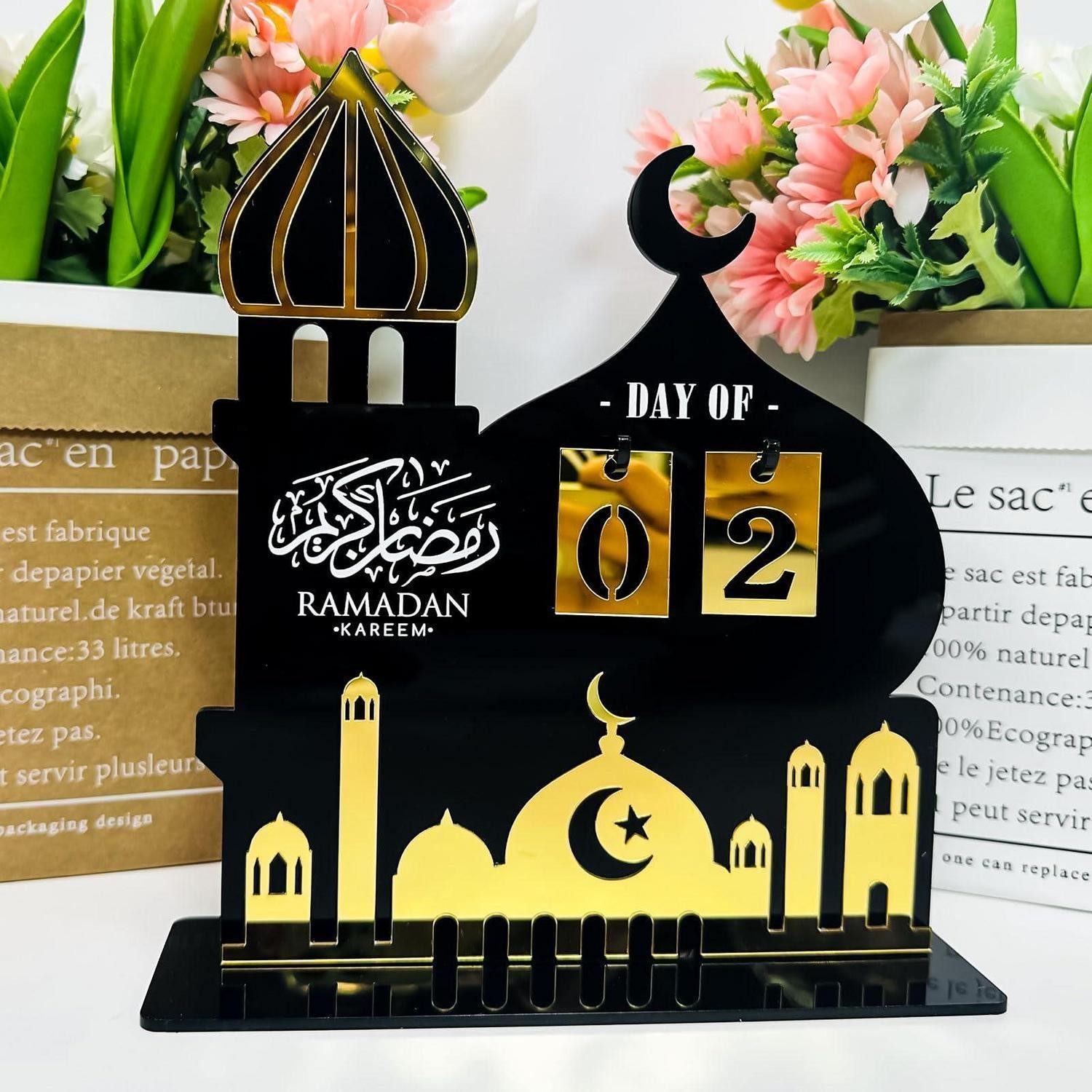 LuxusKollektion Countdown Kalender Ramadan Kalender Acryl 30 Tage Countdown Schloss