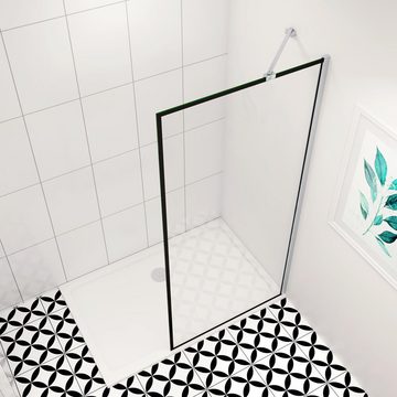 duschspa Duschwand NEU ESG Nano Glas Glaswand Trennwand Walk in Dusche Duschwand, Einscheibensicherheitsglas, Sicherheitsglas, (Set)