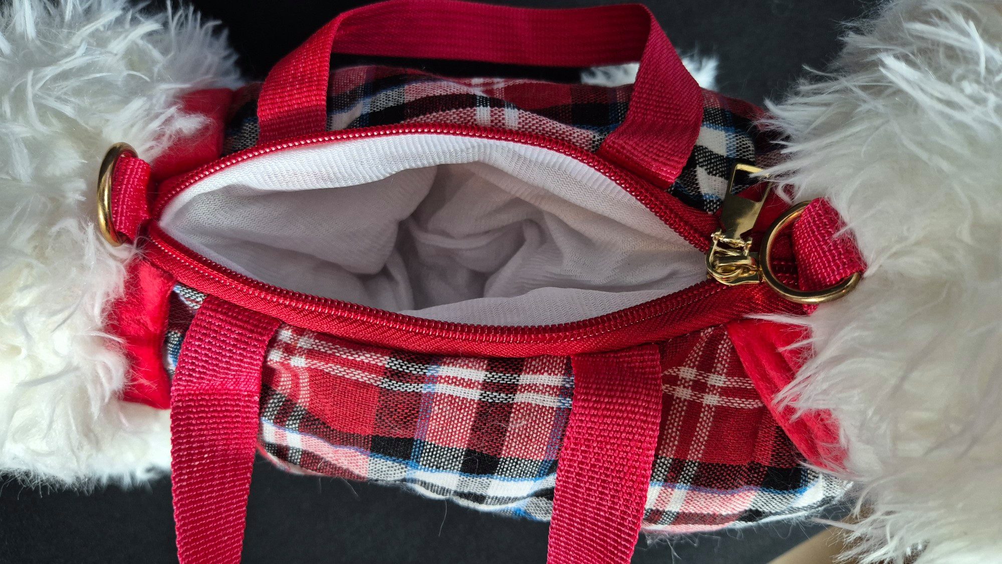 Einkaufszauber Schultertasche Designer Handtasche Malteser Hund - Bolonka Havaneser -, Handtasche und Kuscheltier gleichzeitig