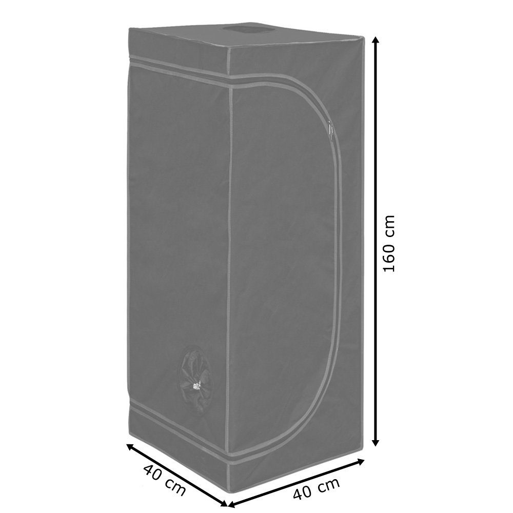 Kingpower Anzuchttopf 40 x Zuchtzelt (0 Zuchtschrank Kingpower 40 St) 160cm Growschrank Growbox x Gewächshaus