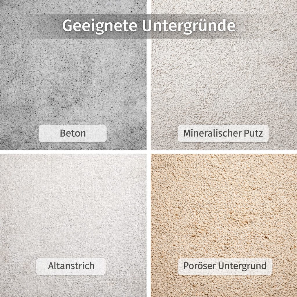 RyFo Colors Fassadengrundierung Silikonharz Spezialgrund, 1-tlg., 1l reicht für ca.10m², 1x streichen, gebrauchsfertig, Untergrund verfestigend, diffusionsfähig, alkalibeständig