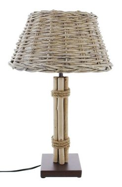 Home-trends24.de Tischleuchte Tischleuchte Stehlampe Lampe Leuchte Landhaus Shabby Lampenschirm, ohne Leuchtmittel, Warmweiß