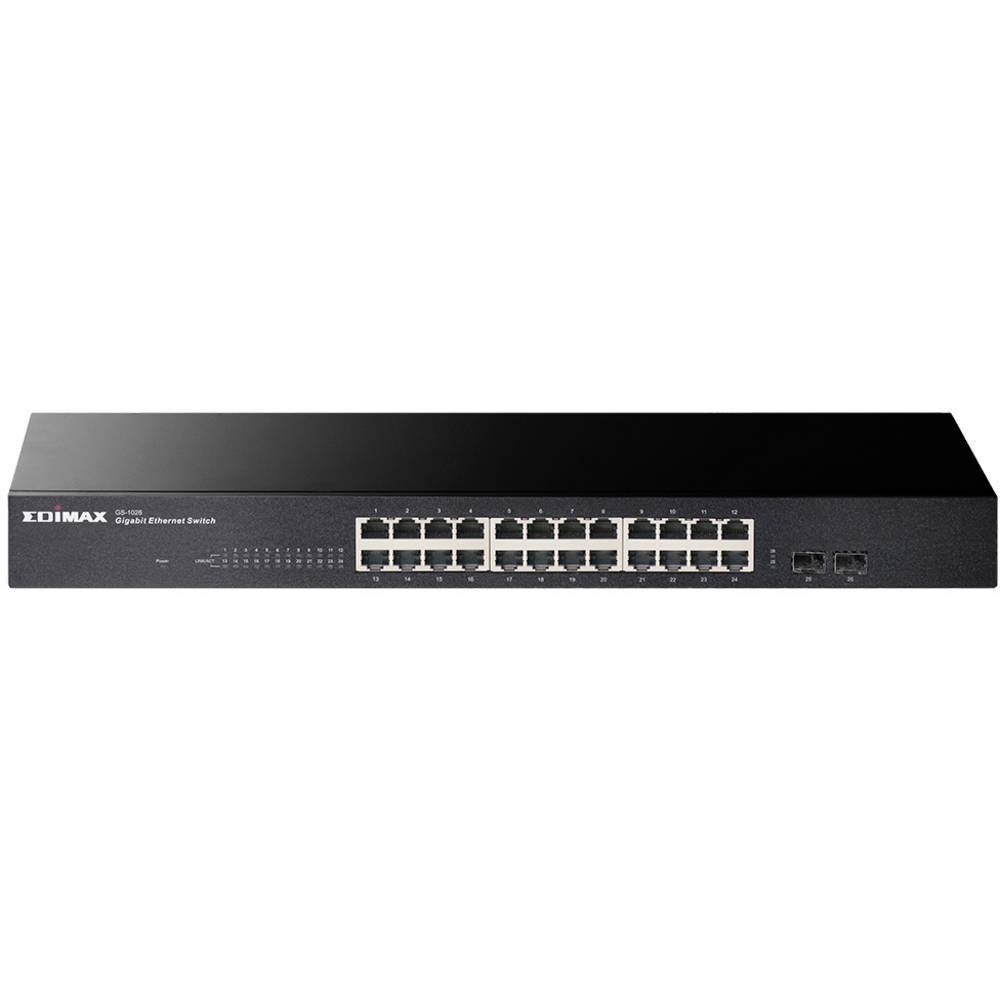 Edimax 26-Port Gigabit Switch mit 2 SFP-Ports Netzwerk-Switch