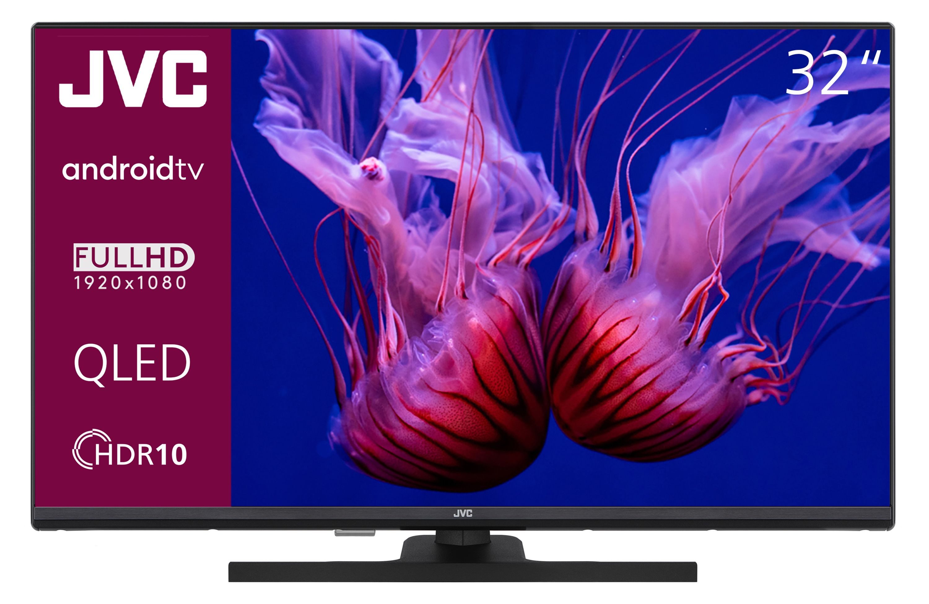 JVC LT-32VQF545A QLED-Fernseher (80 cm/32 Zoll, Full HD, Android TV, Triple-Tuner, Google Play Store, Google Assistant)