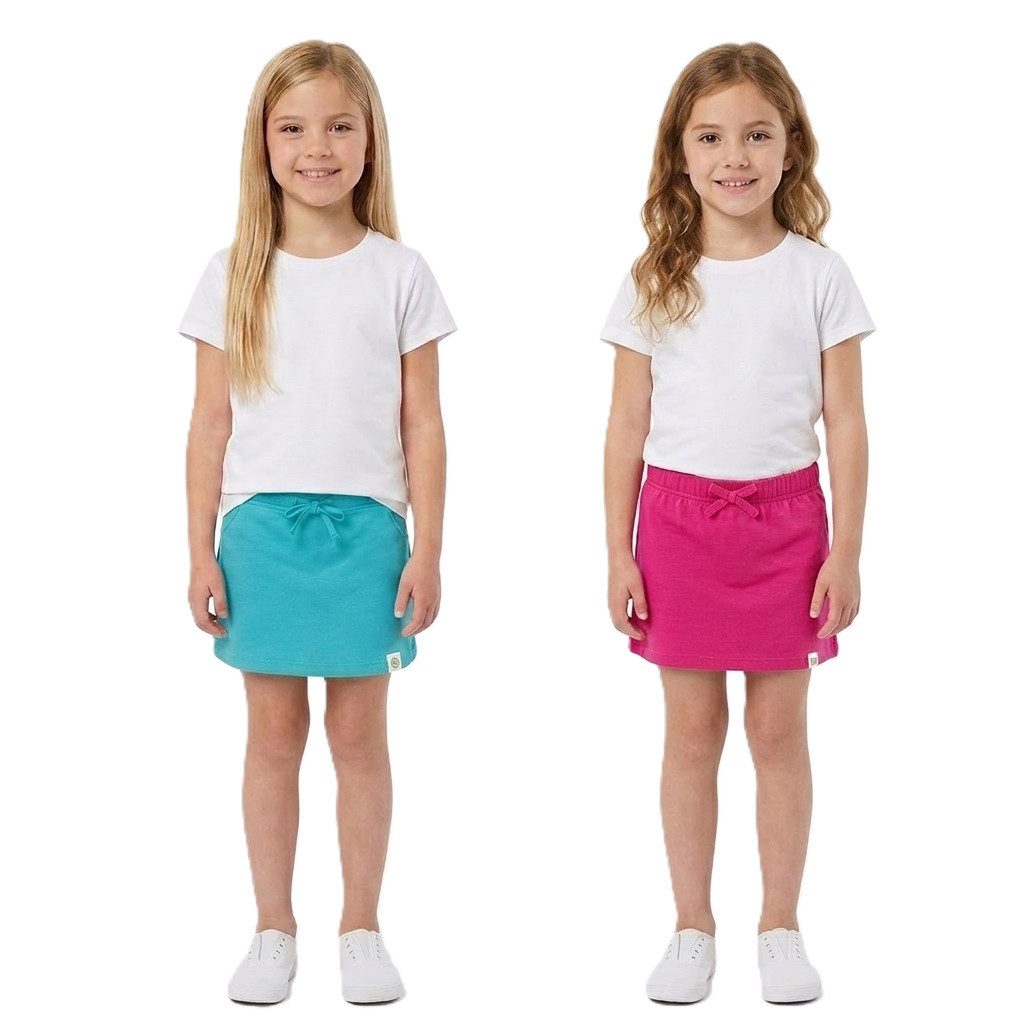 Sommerrock Mädchen Sommerrock-Baumwolle Kinder Jersey-Rock mit elastischem Bund