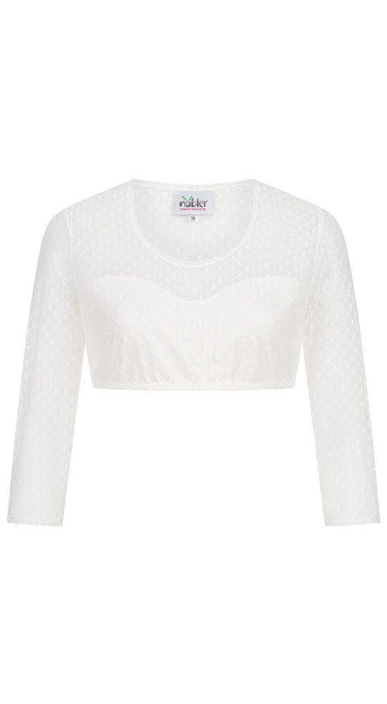 Dirndlbluse Langarm Damen Weiß - V-Ausschnitt Trachtenbluse Für Oktoberfest & Karneval