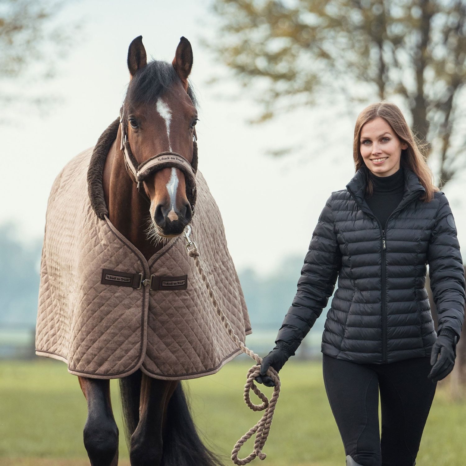 Back on track Pferde-Stalldecke Back on Track Haze Collection 200g Decke - braun