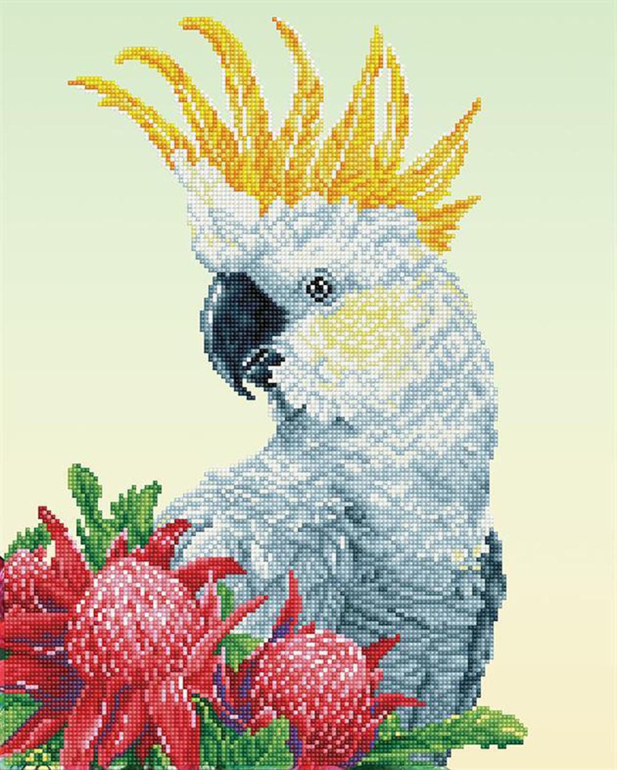 Malen nach Zahlen DIAMOND DOTZ Original Diamond Painting Set White Cockatoo & Warathas