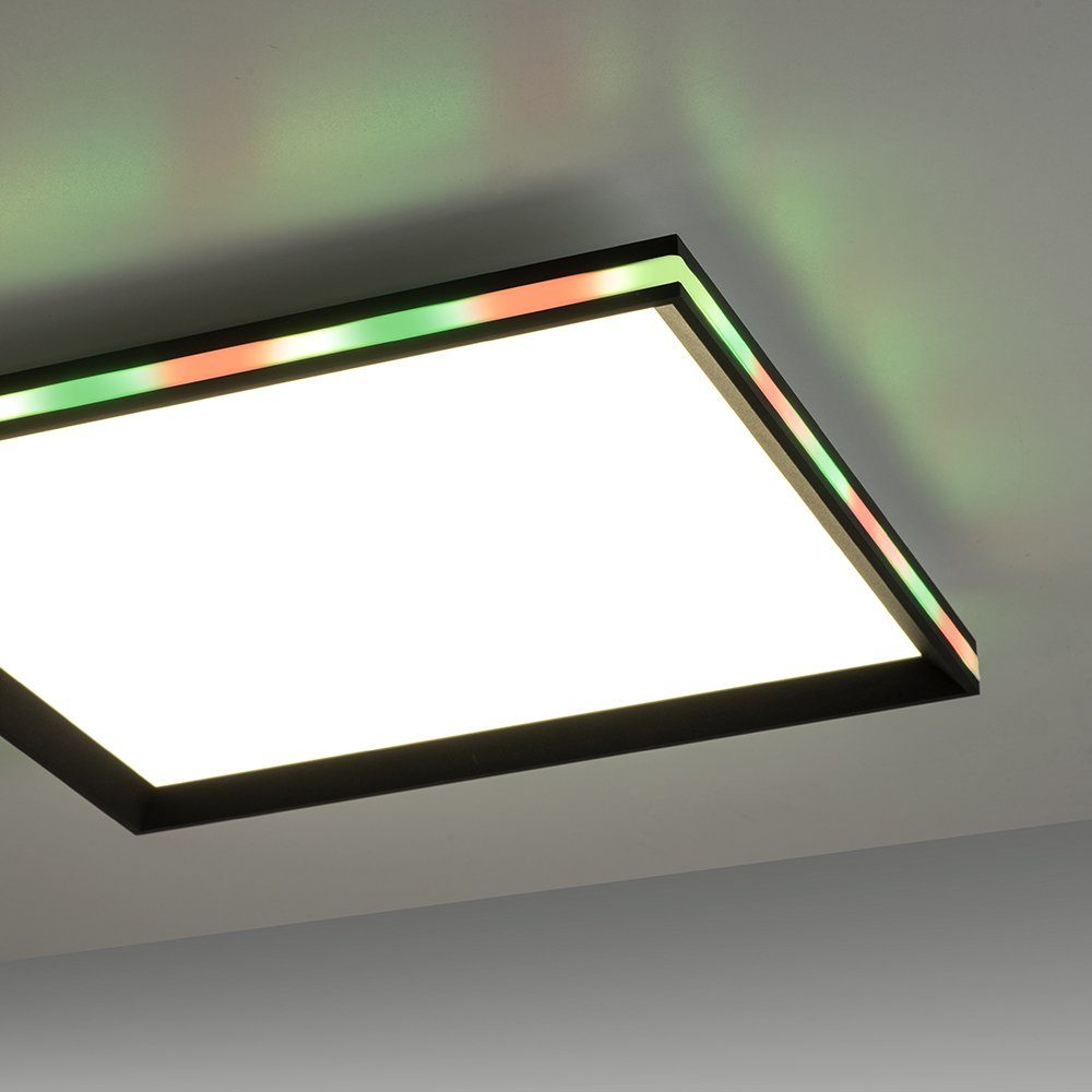 RGB Watt, LED RGB dimmbar Farbwechsel Panel RGB SellTec CCT-Farbtemperaturregelung, LED 1x Rainbow, Dimmfunktion, bis Fernbedienung LED-Board/21,50 Digital, Deckenleuchte Rainbow CCT Lichteffekt, Warmweiß schwarz Kaltweiß, Deckenlampe