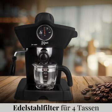 Zilan Espressomaschine ZLN-2854, Edelstahlfilter, 3.5 Bar Hochdruckpumpe,Edelstahlfilter,Thermometer