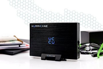 HURRICANE Hurricane GD35612 12TB Aluminium Externe Festplatte, 3.5 HDD USB 3.0 externe HDD-Festplatte, für Desktop PC Laptop, kompatibel mit Windows Mac und Linux