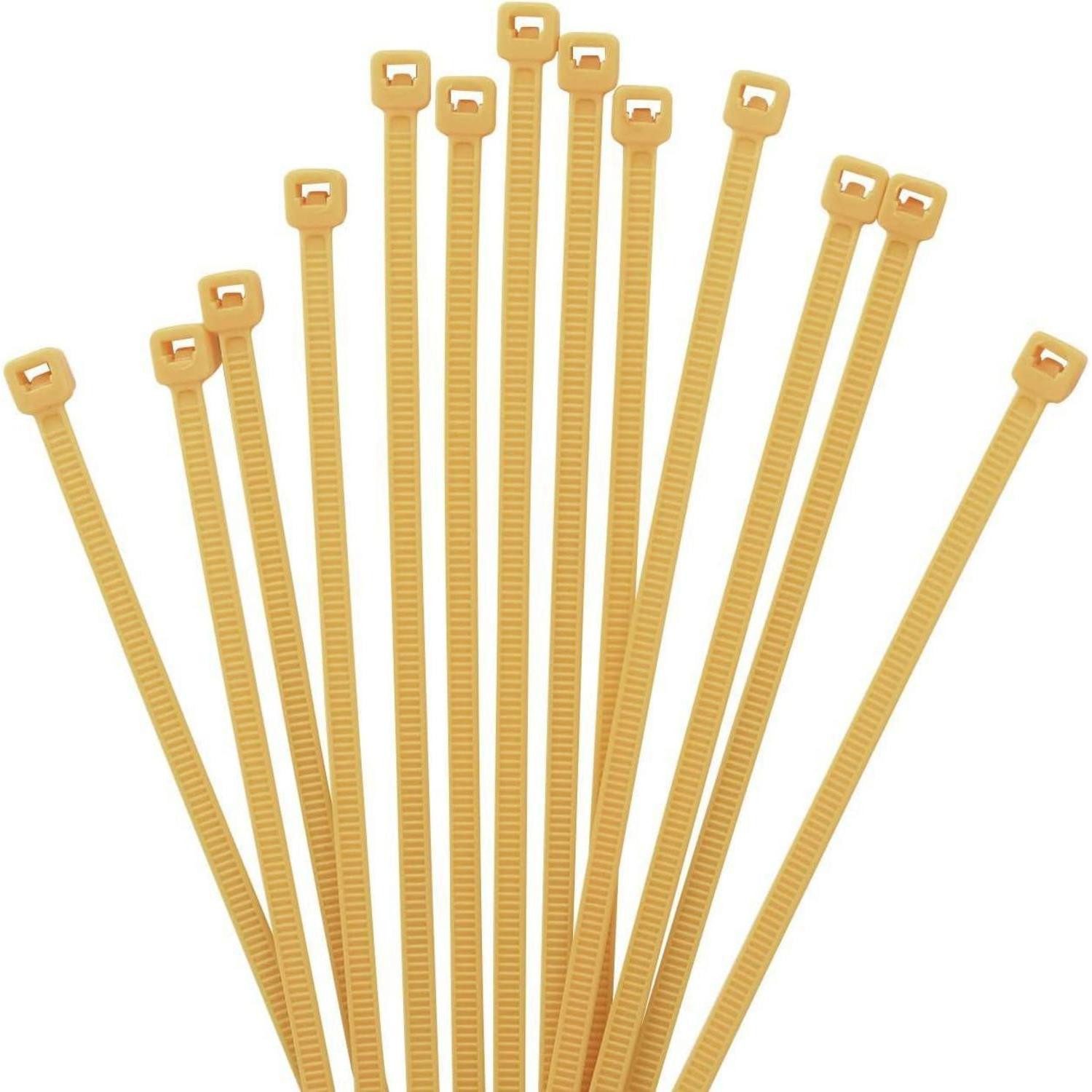 LuxusKollektion Kabelbinder Kabelbinder 1000 Stück 200mm Gold UV Beständig 200mm x 2.5 mm Gold