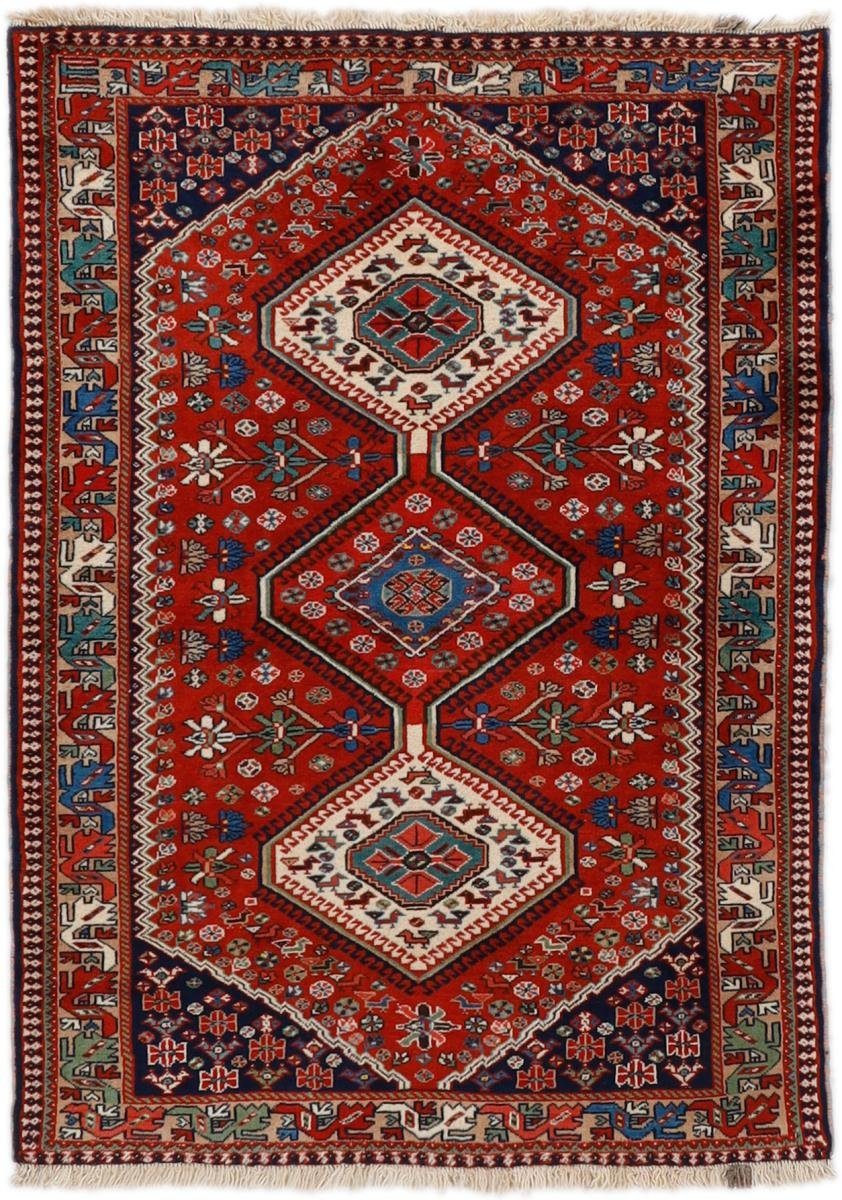 Orientteppich Yalameh 109x152 Handgeknüpfter Orientteppich / Perserteppich, Nain Trading, rechteckig, Höhe: 12 mm