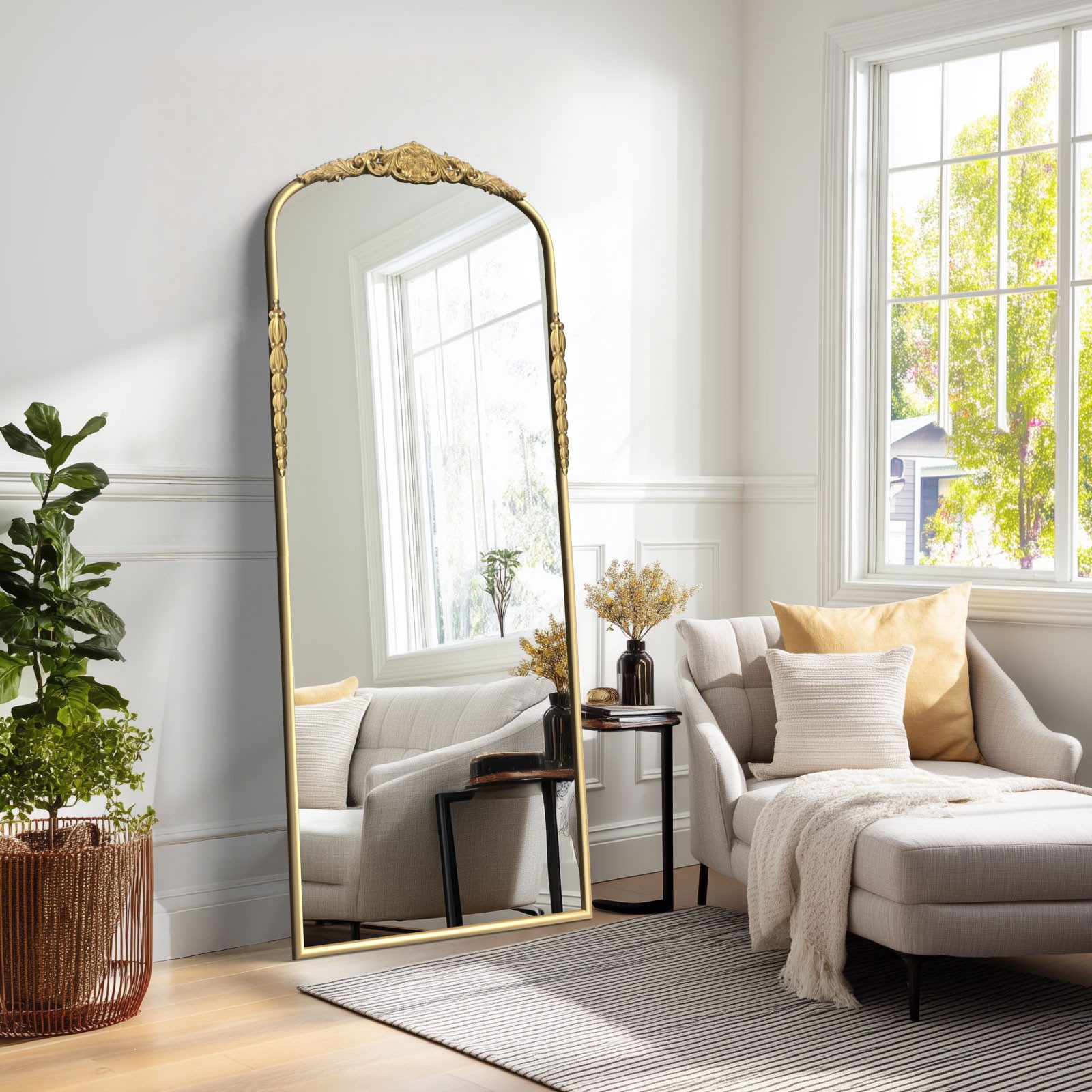 G-LEAF Wandspiegel im zeitlosen Vintage-Design aus günstig online kaufen