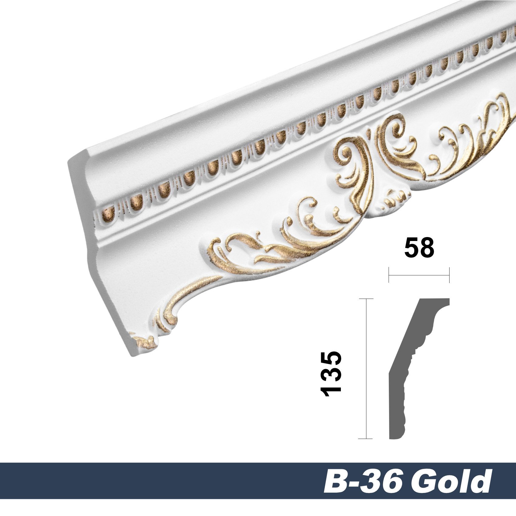 marbet design Stuckleiste B-36 gold, Max günstig online kaufen