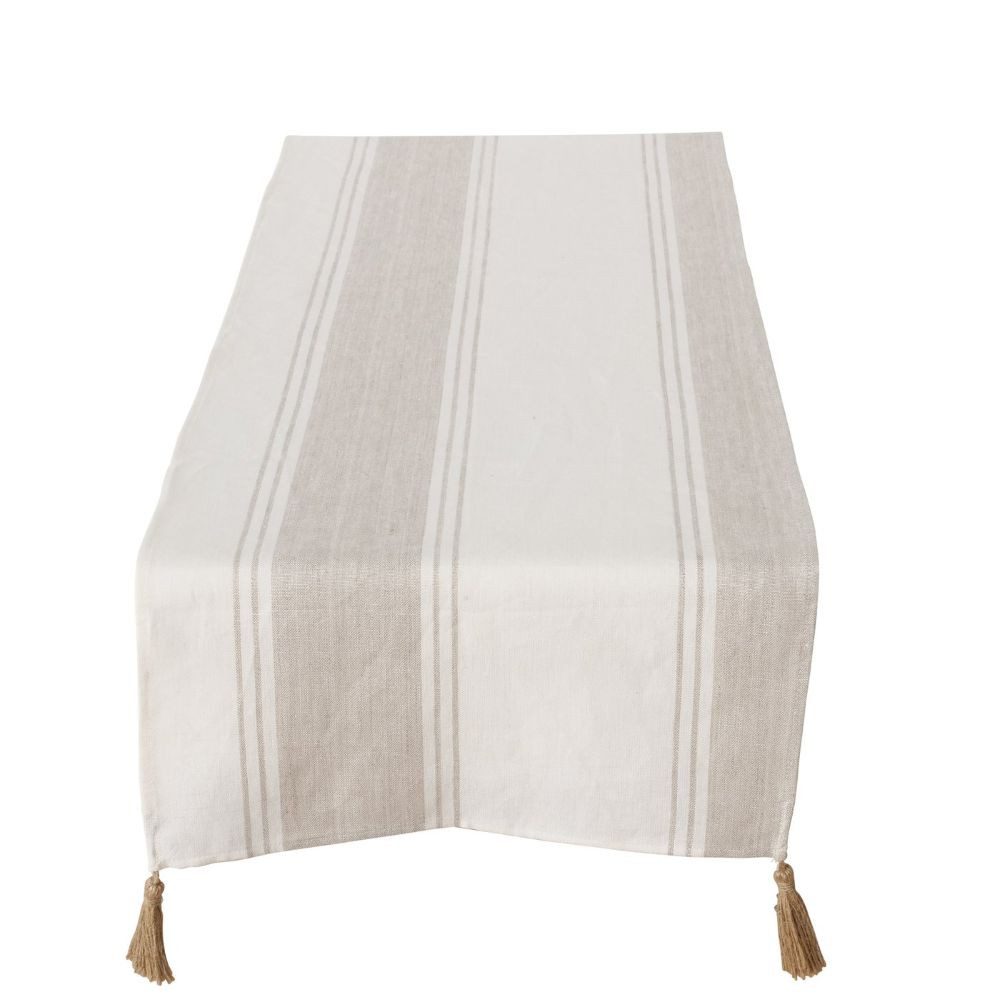BOLTZE GRUPPE GmbH Tischläufer Boltze Tischläufer Linel, Länge 140cm, Beige/Cremeweiß 2054072