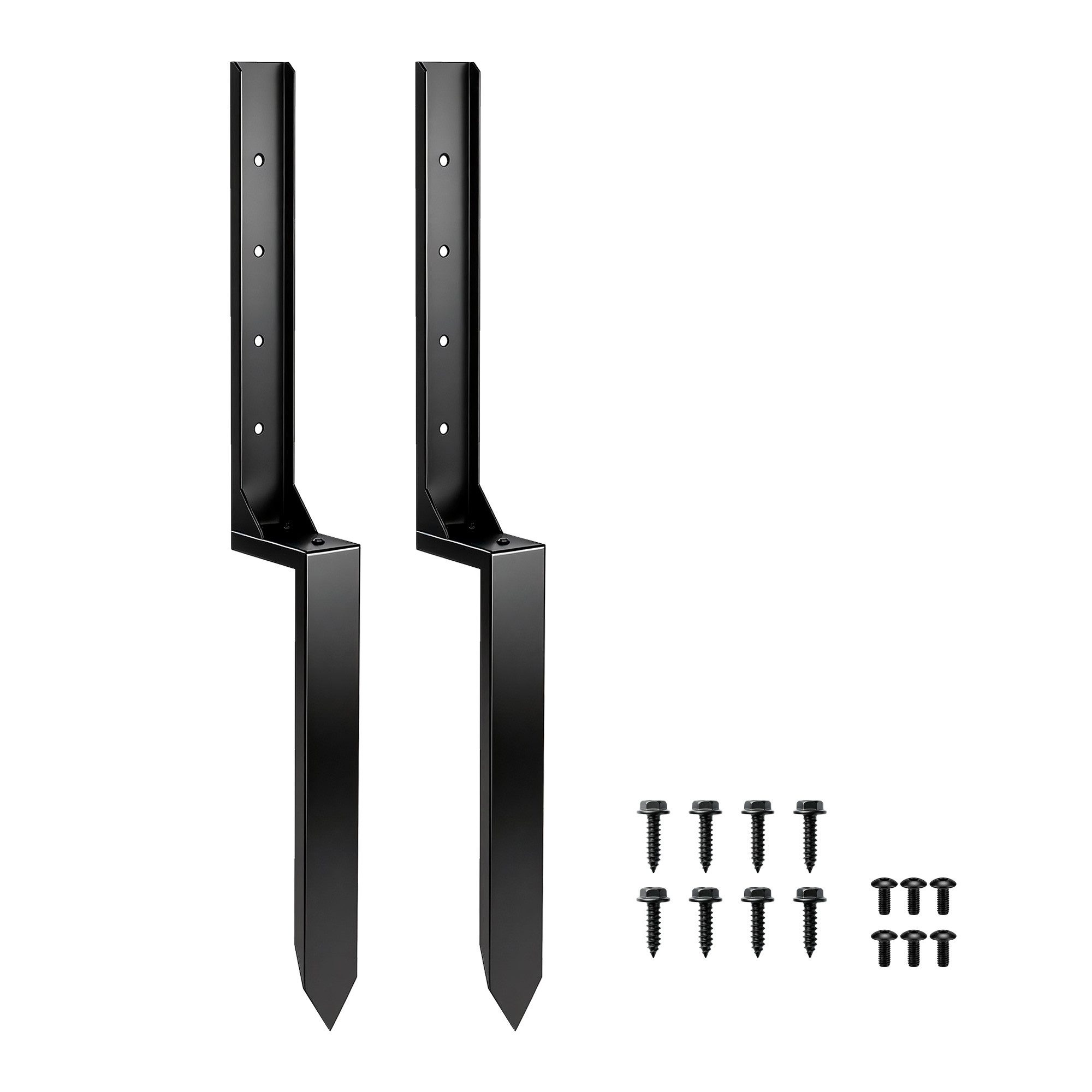 Novzep Zaunpfosten Reparaturset 2er-Set Stützpfähle für Zaunpfosten, mit Nägeln Bohrer 81 x 5,5 x 12 cm