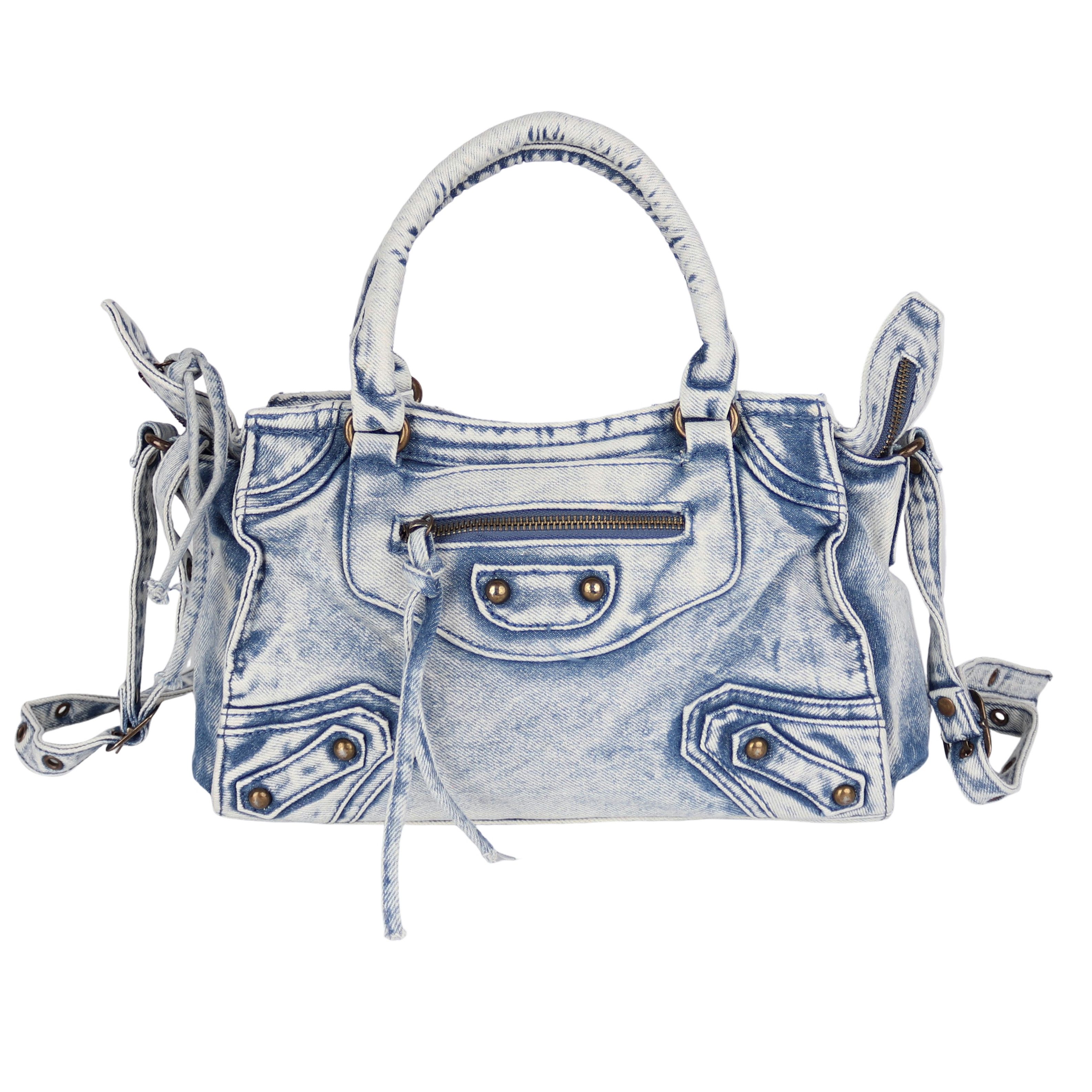 MIRROSI Umhängetasche Damen aus Jeans Schultertasche Denim 4 Modelle auswählbar, mit passendem Schulterriemen für vielseitigen Einsatz
