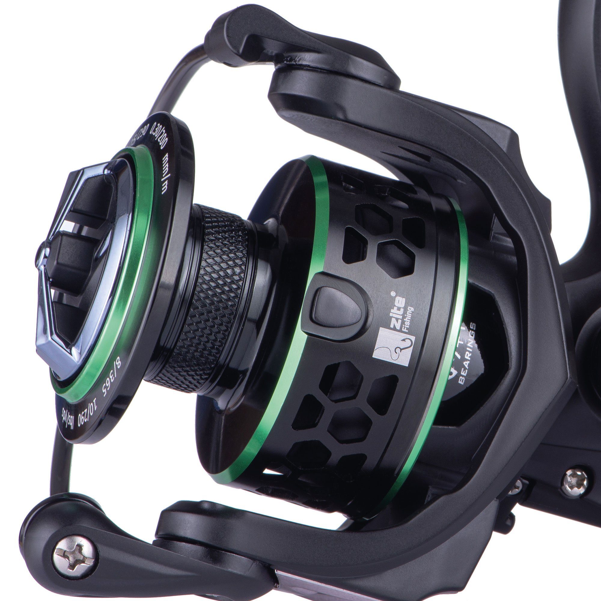 Zite Spinnrolle 3000 7+1 BB Barsch-, Zander- & Hechtrolle mit 2 Aluminiumspulen)
