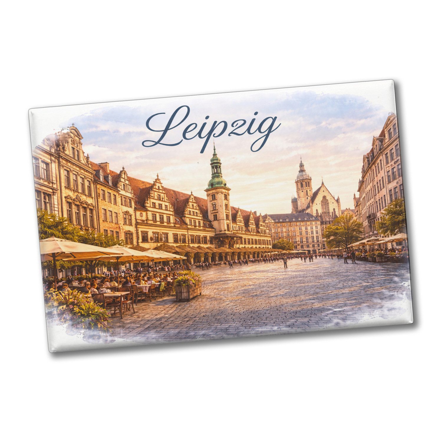 speecheese Magnet Leipzig Skyline Altes Rathaus Souvenir Souvenir Magnet