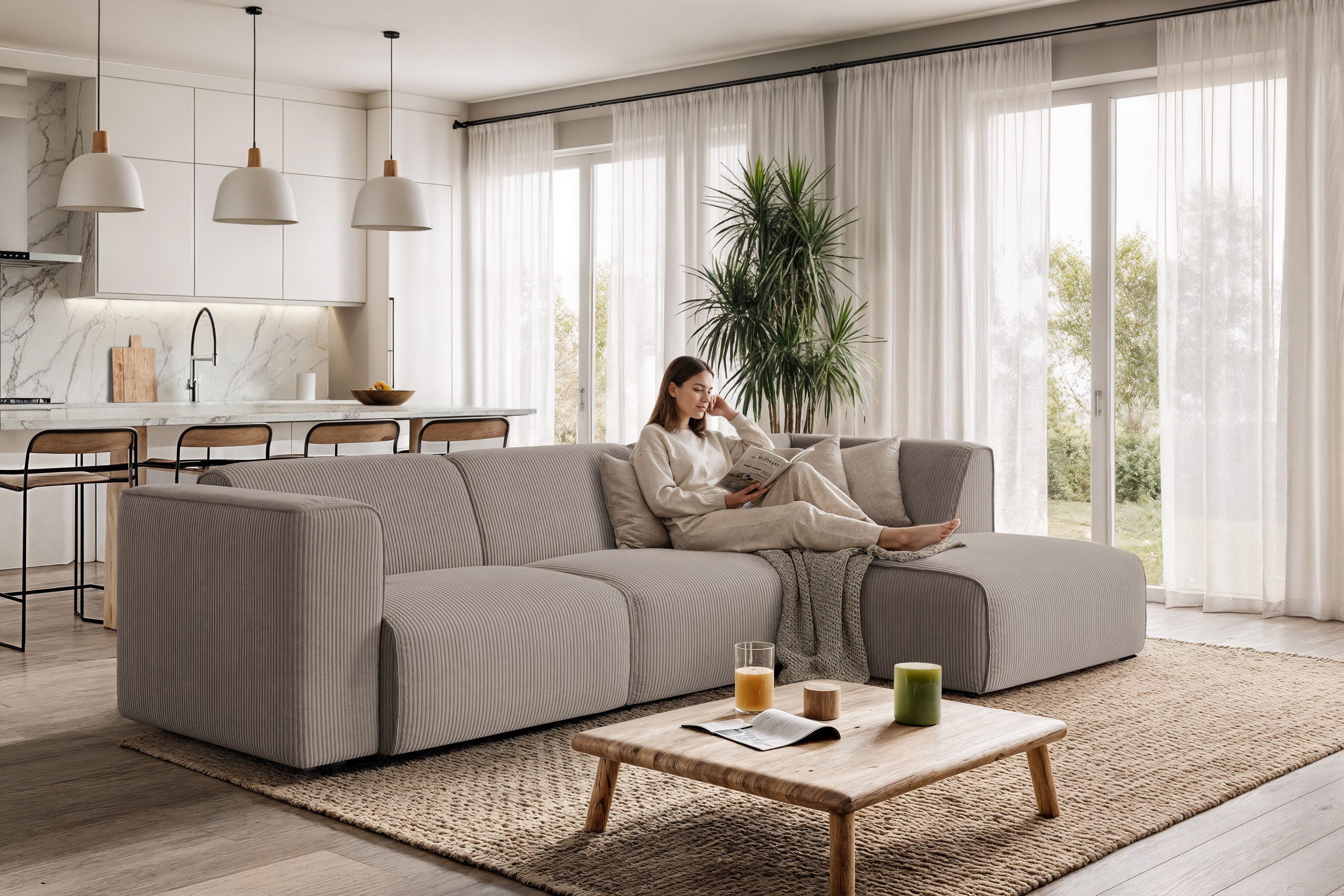 OTTO home Ecksofa Merid L-Form, B: 295 cm - OTTO. Verlässliche Qualität., jederzeit durch Module erweiterbar