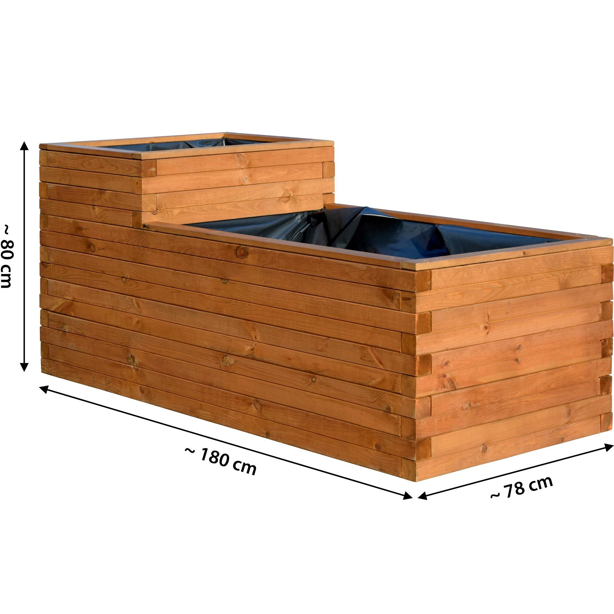 dobar Hochteich Hochteich "Superb" inkl. Teichfolie, Kiefer