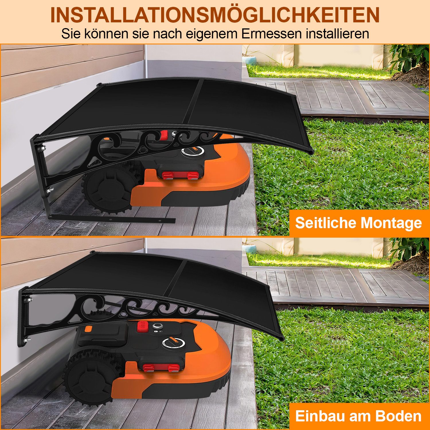 Clanmacy Mähroboter-Garage Rasenmäher ...