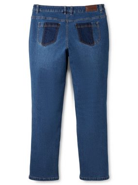 Sheego Gerade Jeans Große Größen mit Kontrastdetails an Bein und Taschen