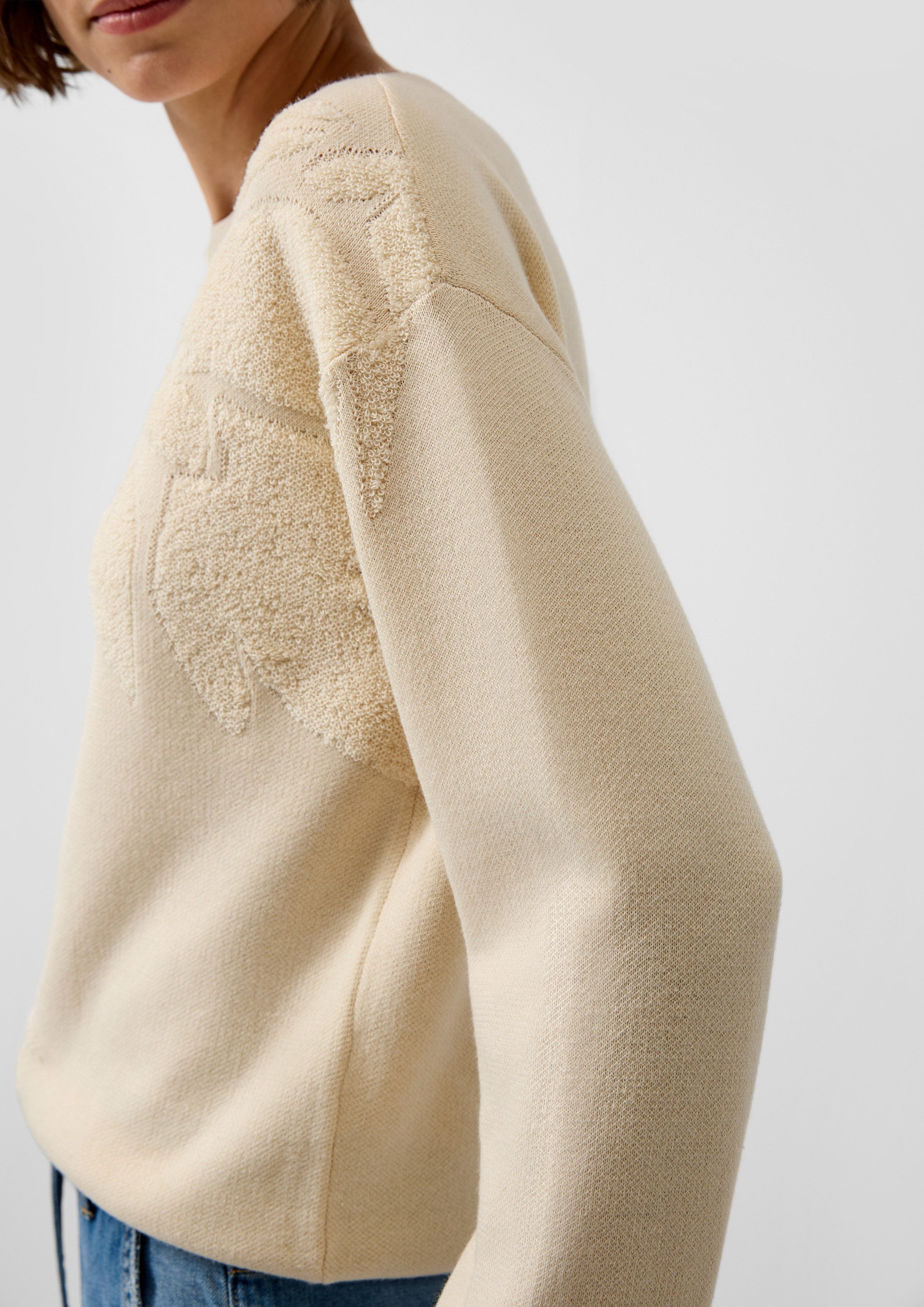 s.Oliver Longpullover Strickpullover Pullover mit dekorativem Strickmuster