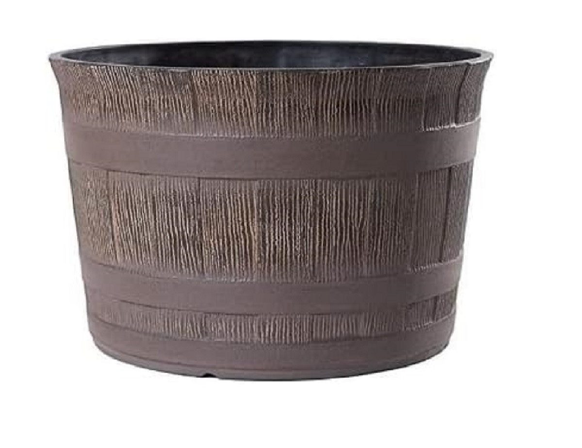 Jinfa Pflanzkübel aus Kunststoff Miniteich Weinfassoptik Blumenöpfe, 1, 3, 6 Stück (1 St)