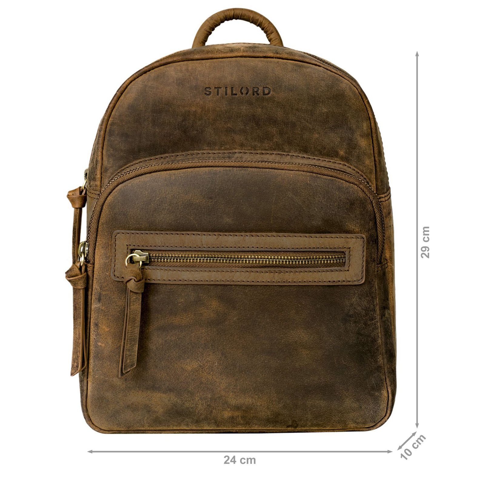STILORD Cityrucksack "Alba" Kleiner Leder Rucksack günstig online kaufen