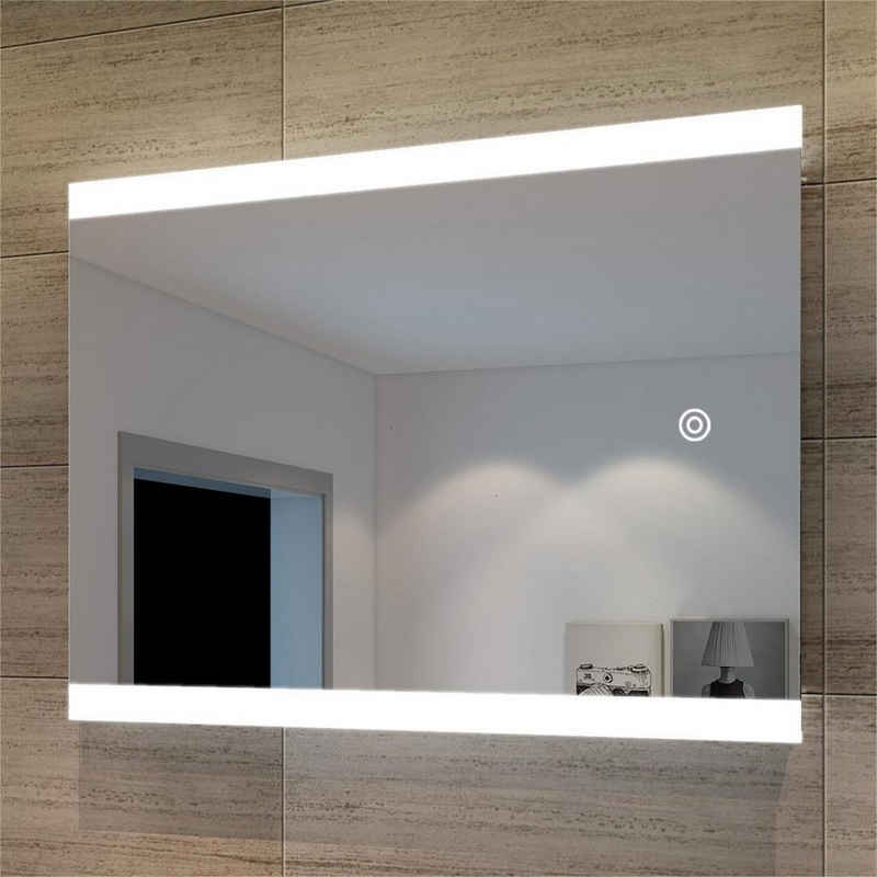 SONNI Badspiegel »mit Beleuchtung Beschlagfrei 60 x 80cm Led Badspiegel«, mit Touch Wandspiegelkaltweiß IP44 energiesparend